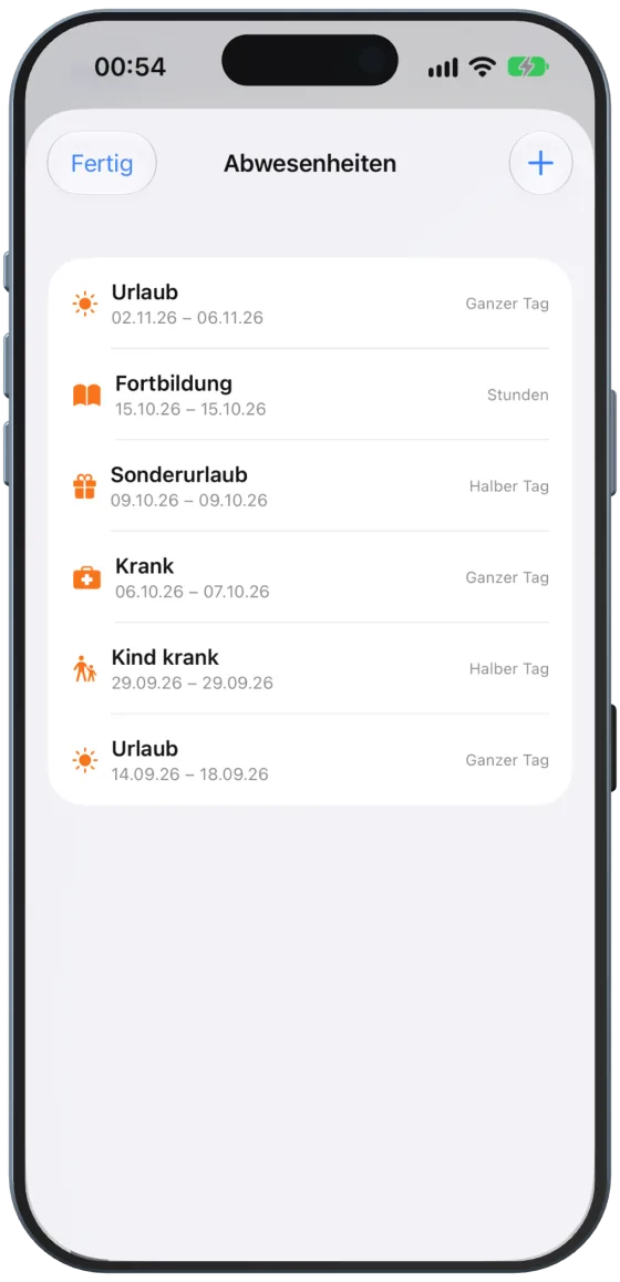 Abwesenheiten
