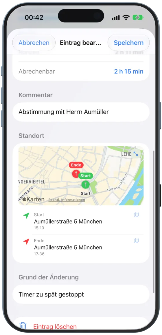 Kommentar und Standort