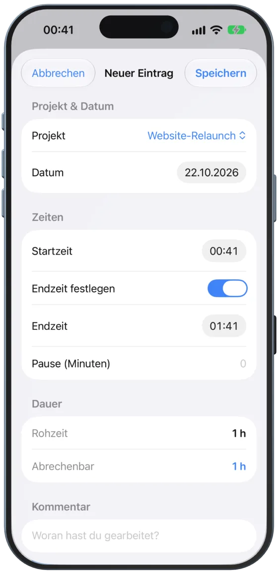 Neuer Eintrag