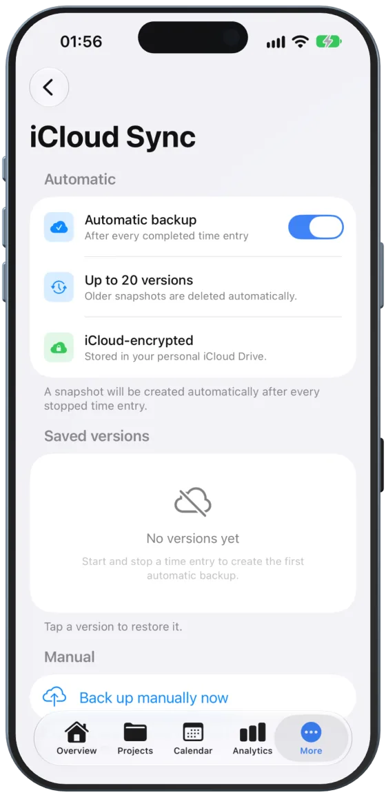 Sincronización iCloud