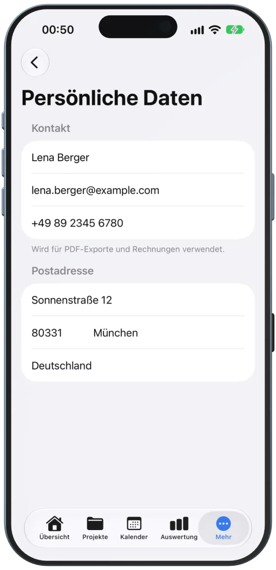 Persönliche Daten