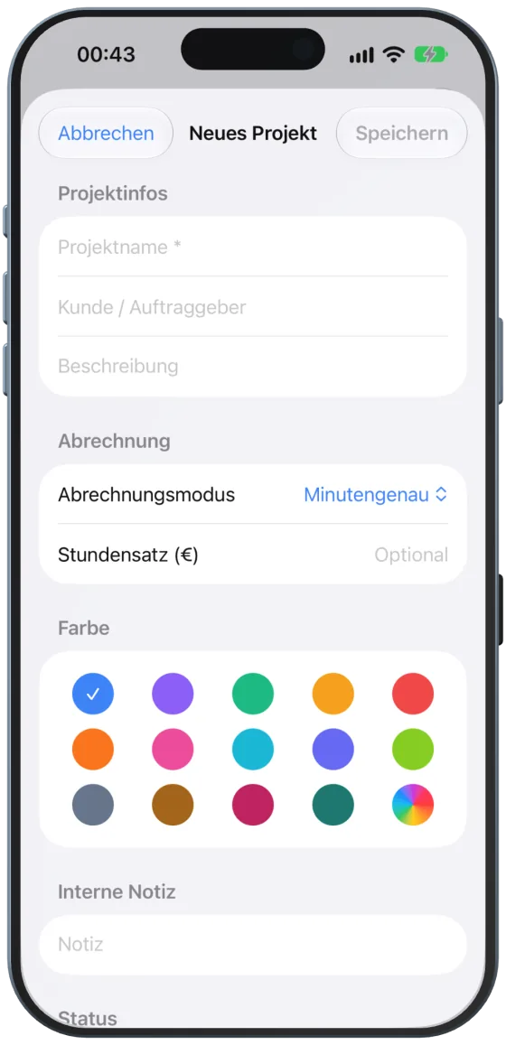 Neues Projekt