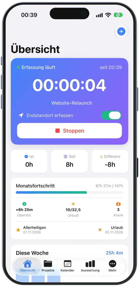 „Erfassung läuft“